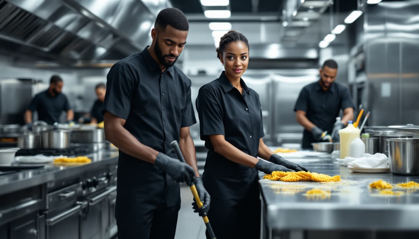 Nettoyage d’une cuisine professionnelle