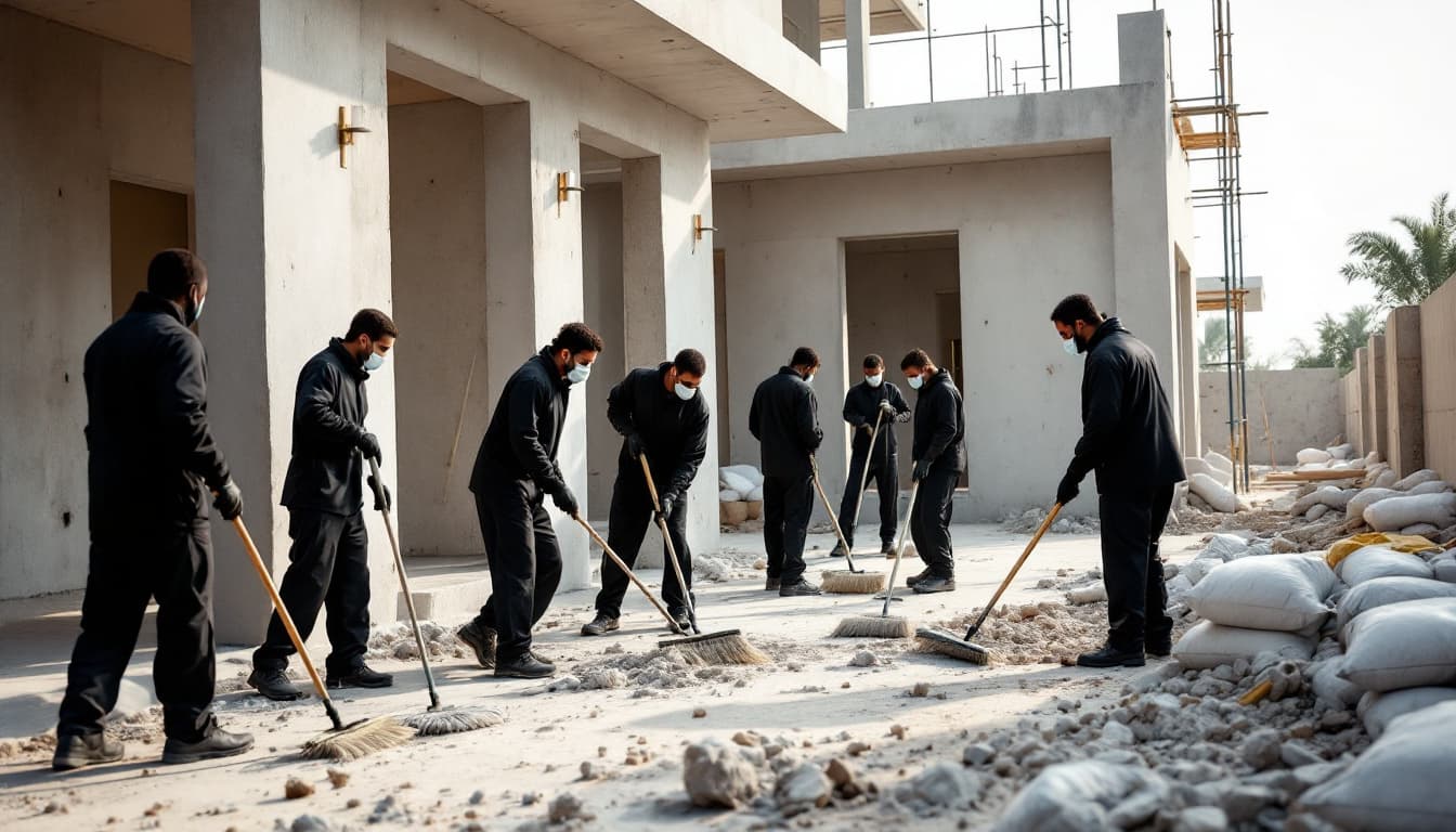 Nettoyage extérieur d’une villa en fin de chantier